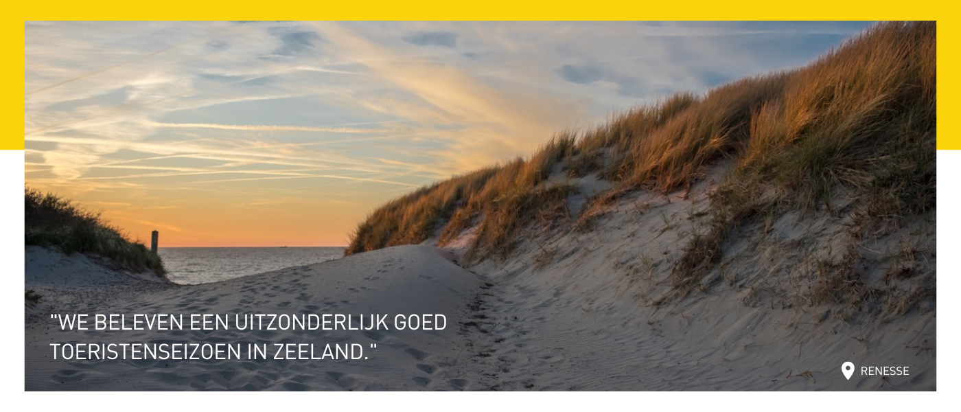 Strand in Renesse, zonsondergang